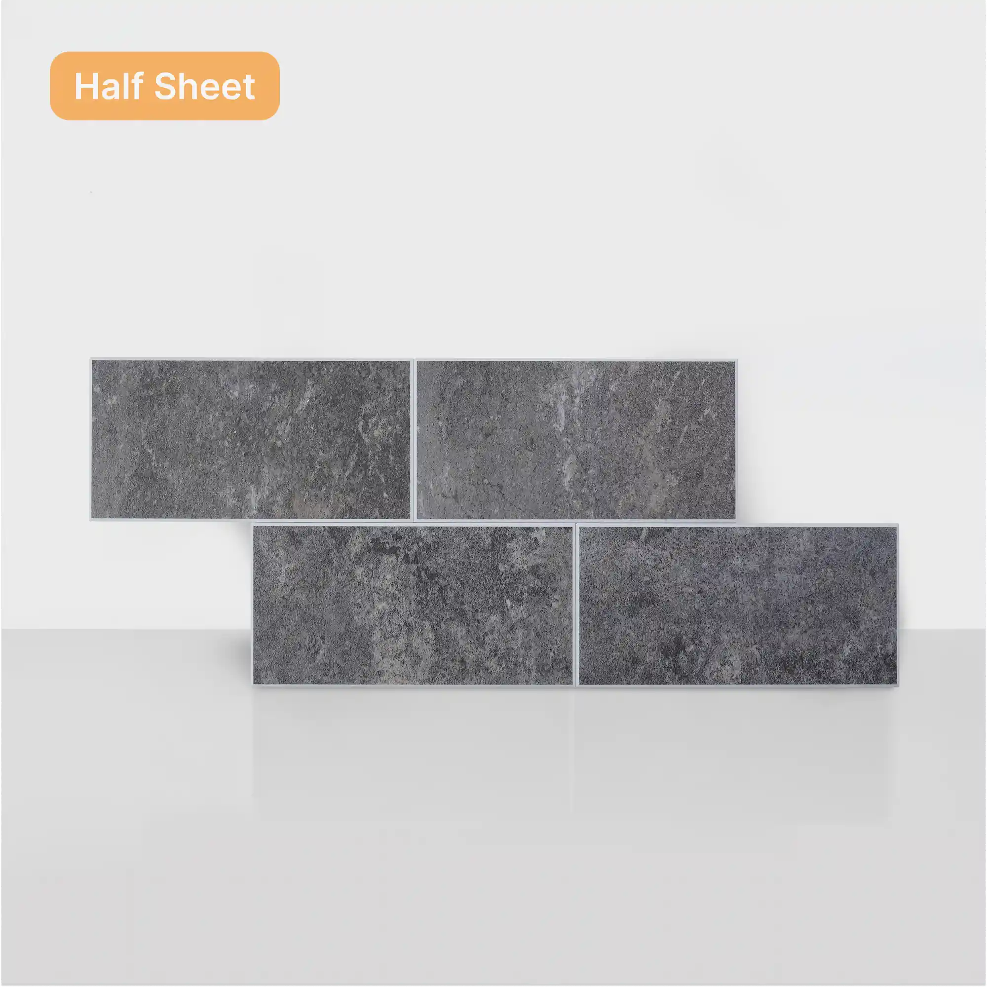 Luxe Subway Peel & Stick Tile - Rustic Charcoal Slate - 12"x12"