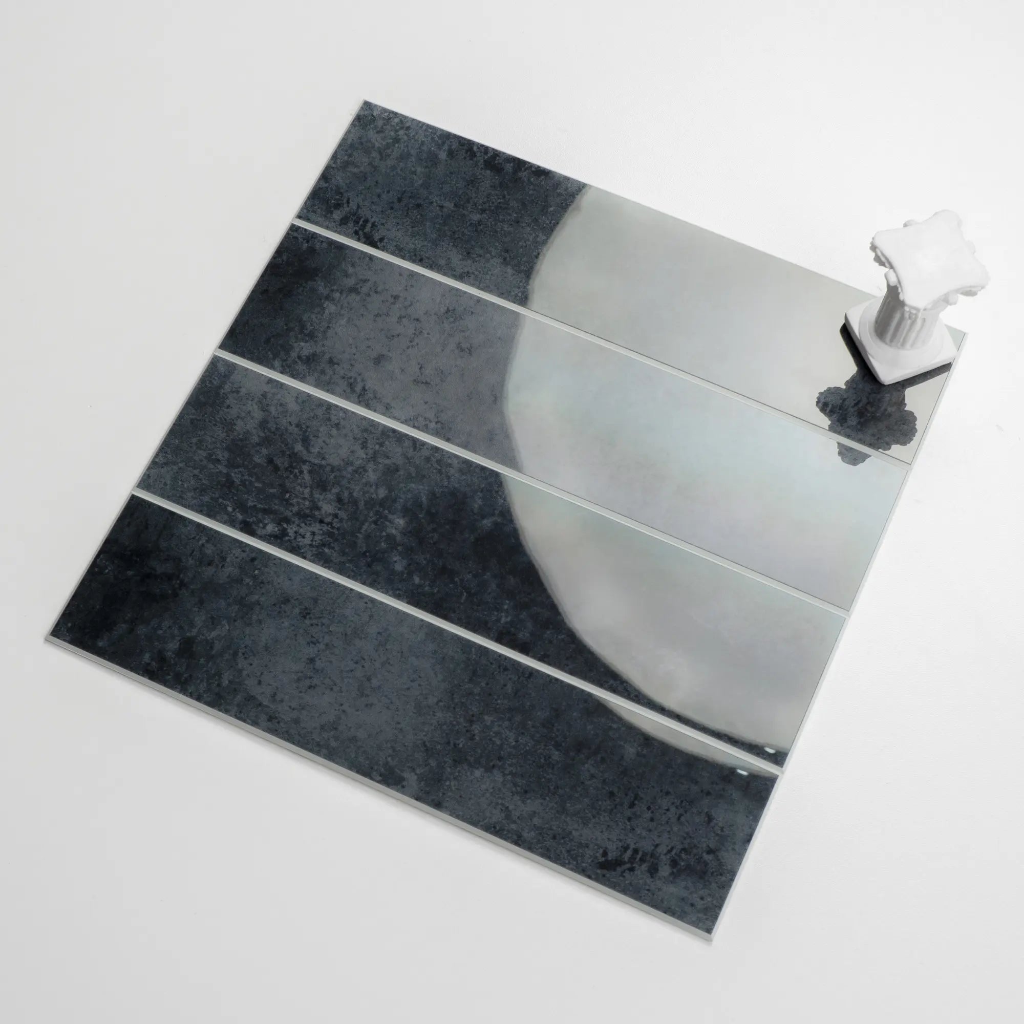 COLAMO Crystal Glossy Black Peel and Stick Backsplash Subway Tile