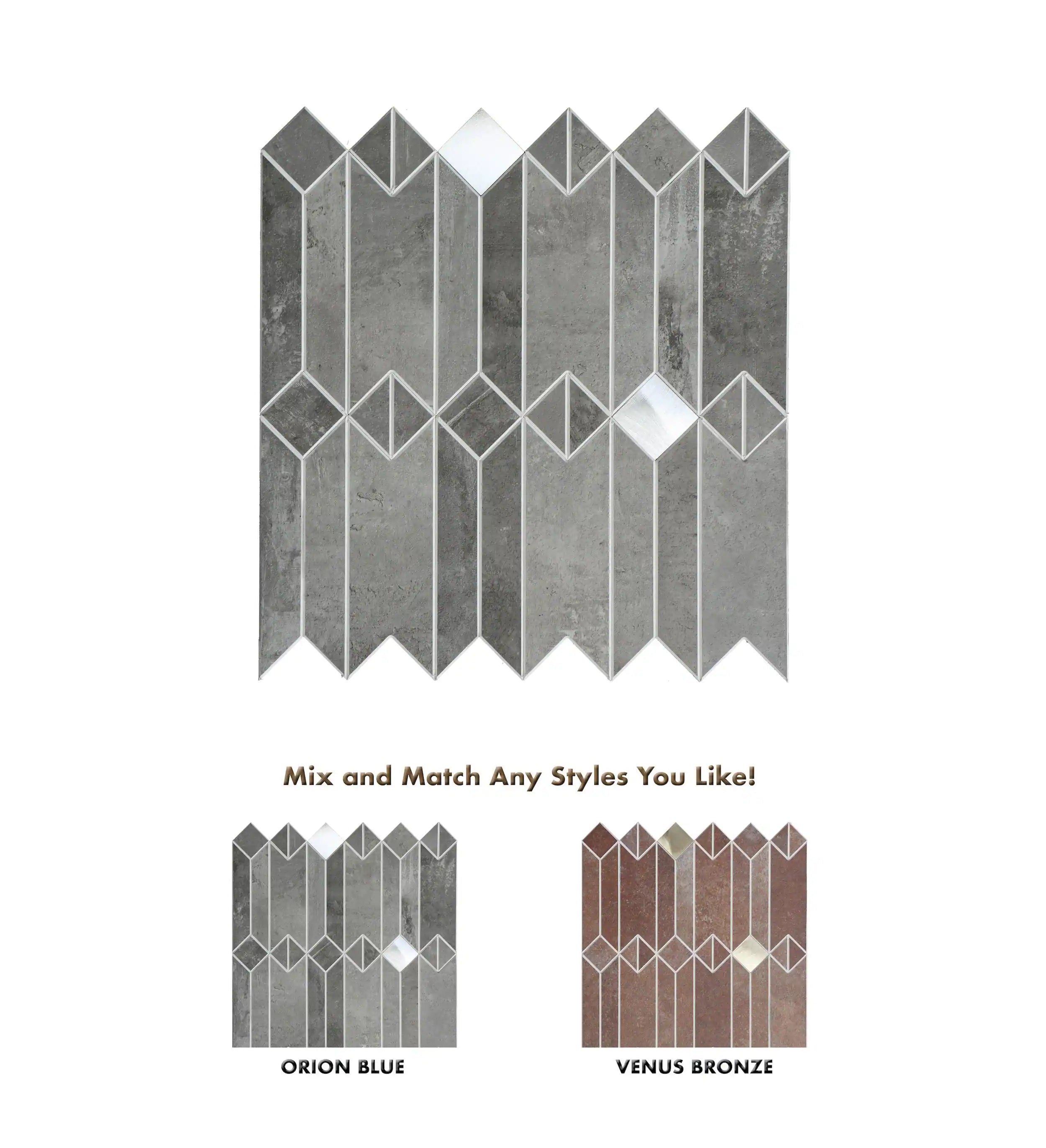 Simple Geometry Peel and Stick DIY Wall Panels, Backsplashes and Tiles, Orion Blue