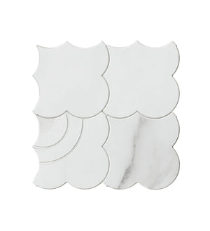 Colamo-peel and stick tile-backsplash-self adhesive tile-self adhesive backsplash-Cloud Yarn Decorative Mosaic Self Adhesive Tiles & Backsplashes, Alps Silver