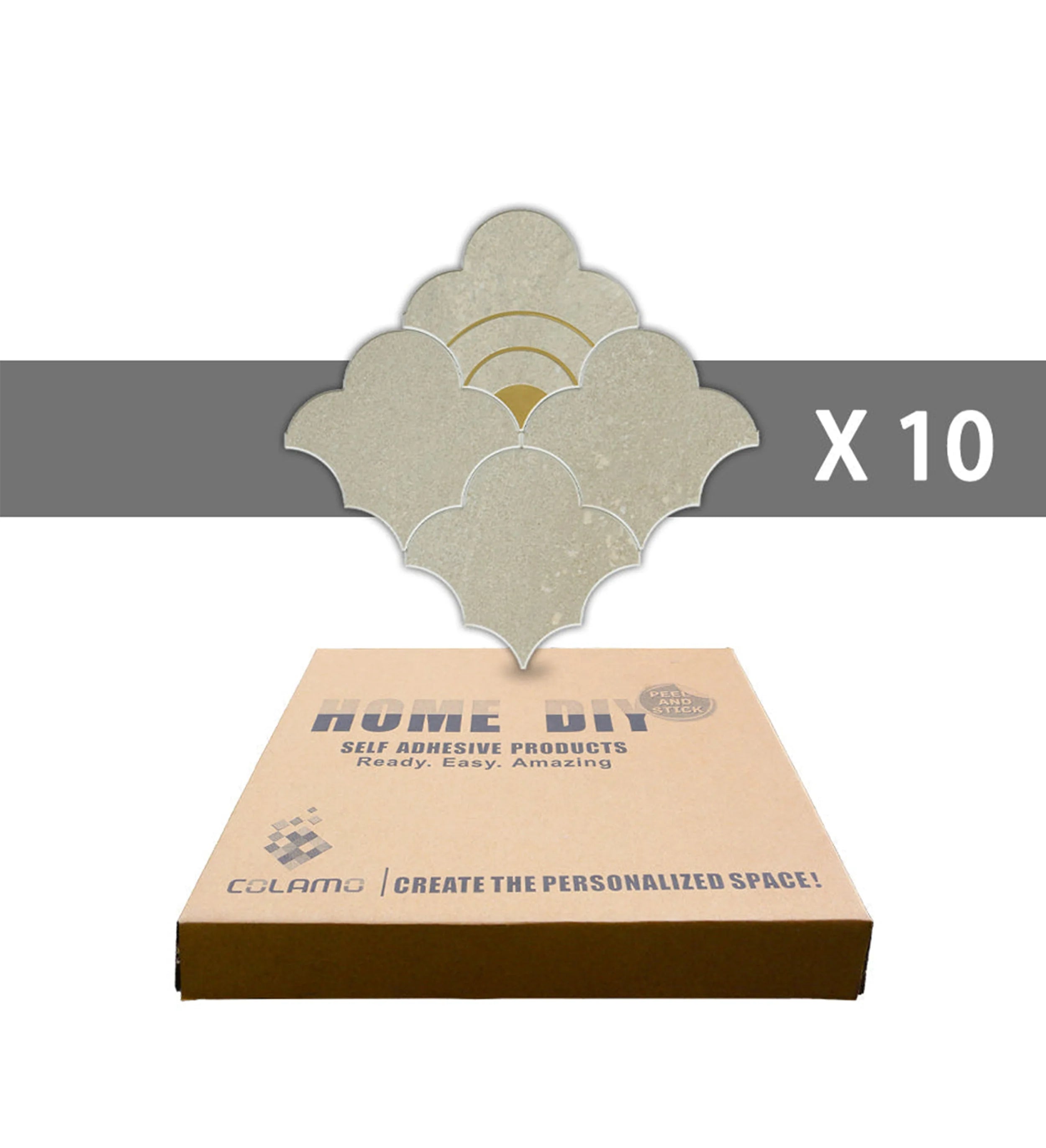 Cloud Yarn Mosaic Peel and Stick Tiles Backsplash, Luna Gold