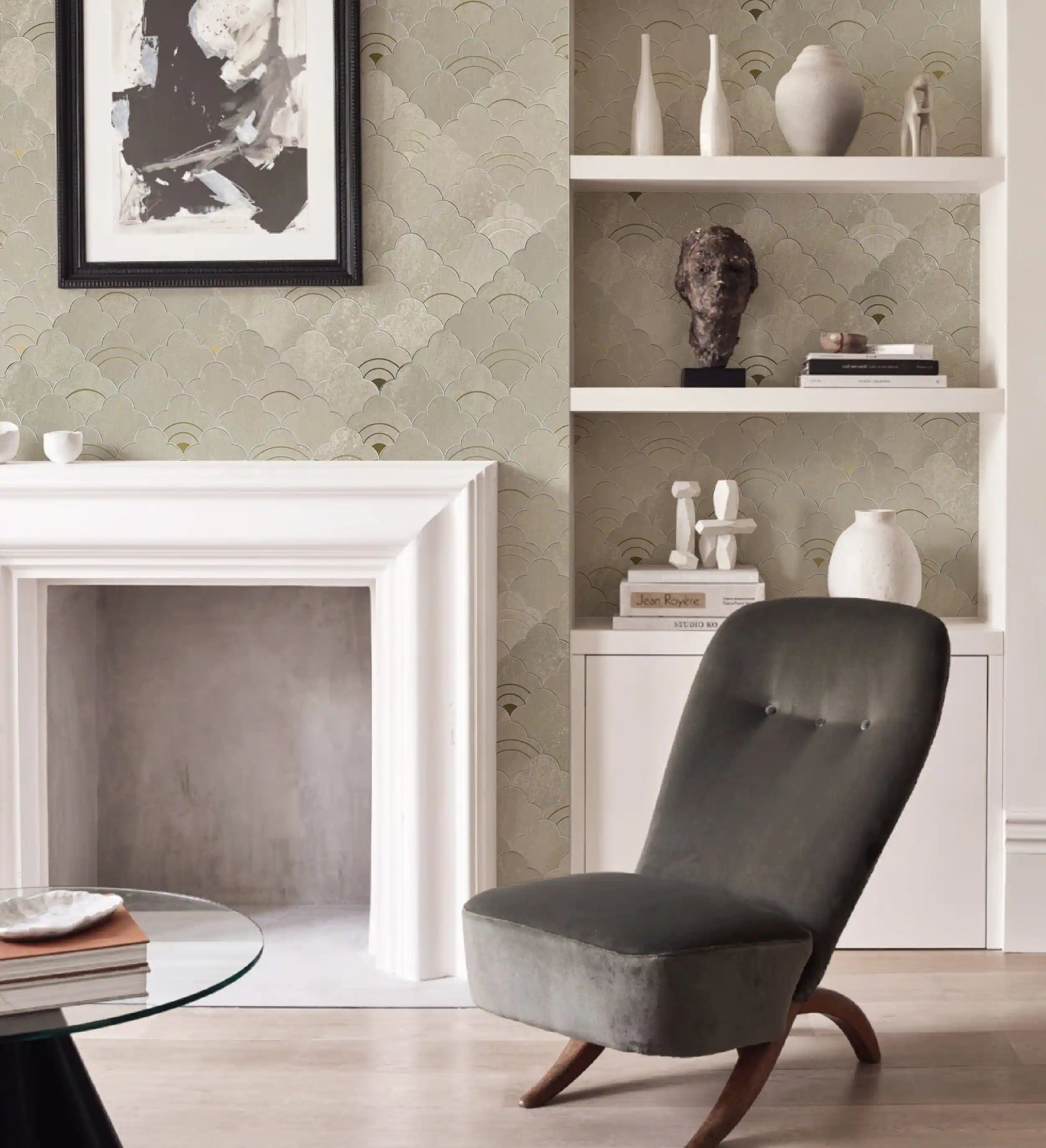 Cloud Yarn Mosaic Peel and Stick Tiles Backsplash, Luna Gold