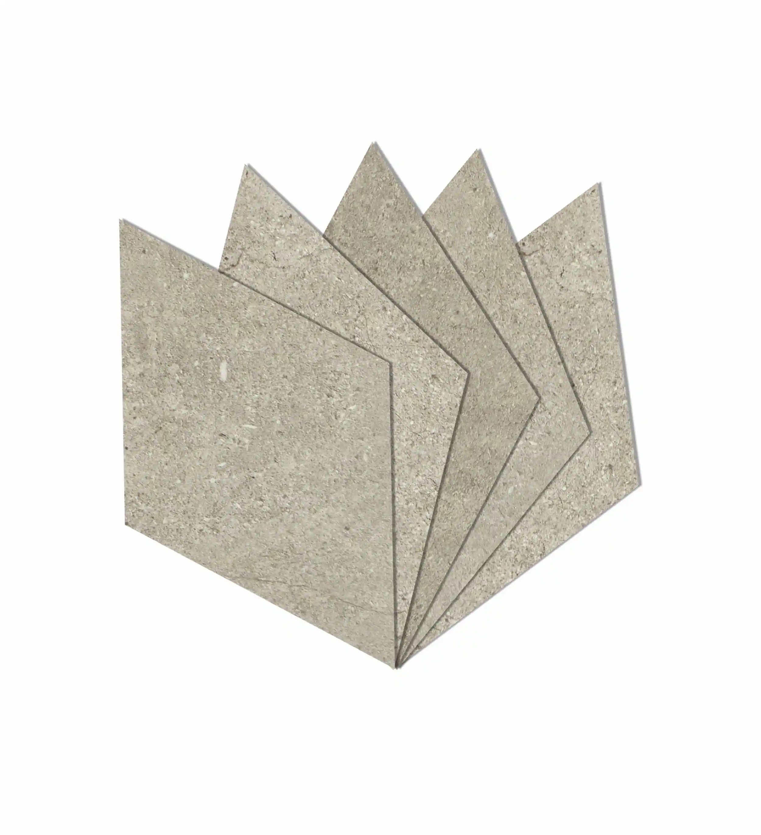 Carrelage autocollant pour dosseret, motif alphabet, 26 lettres, gris Saturne