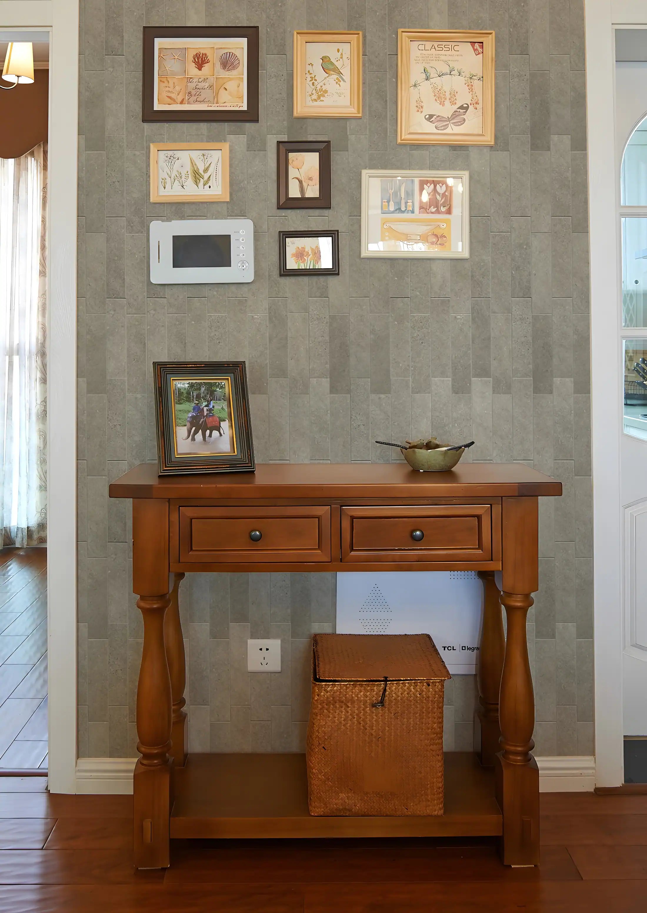 COLAMO Elongated Subway Tiles Peel & Stick Backsplash, Rock Gray