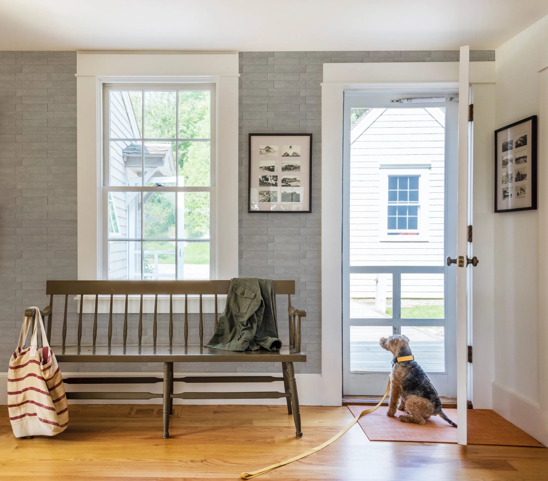 COLAMO Elongated Subway Tiles Peel & Stick Backsplash, Stone Gray