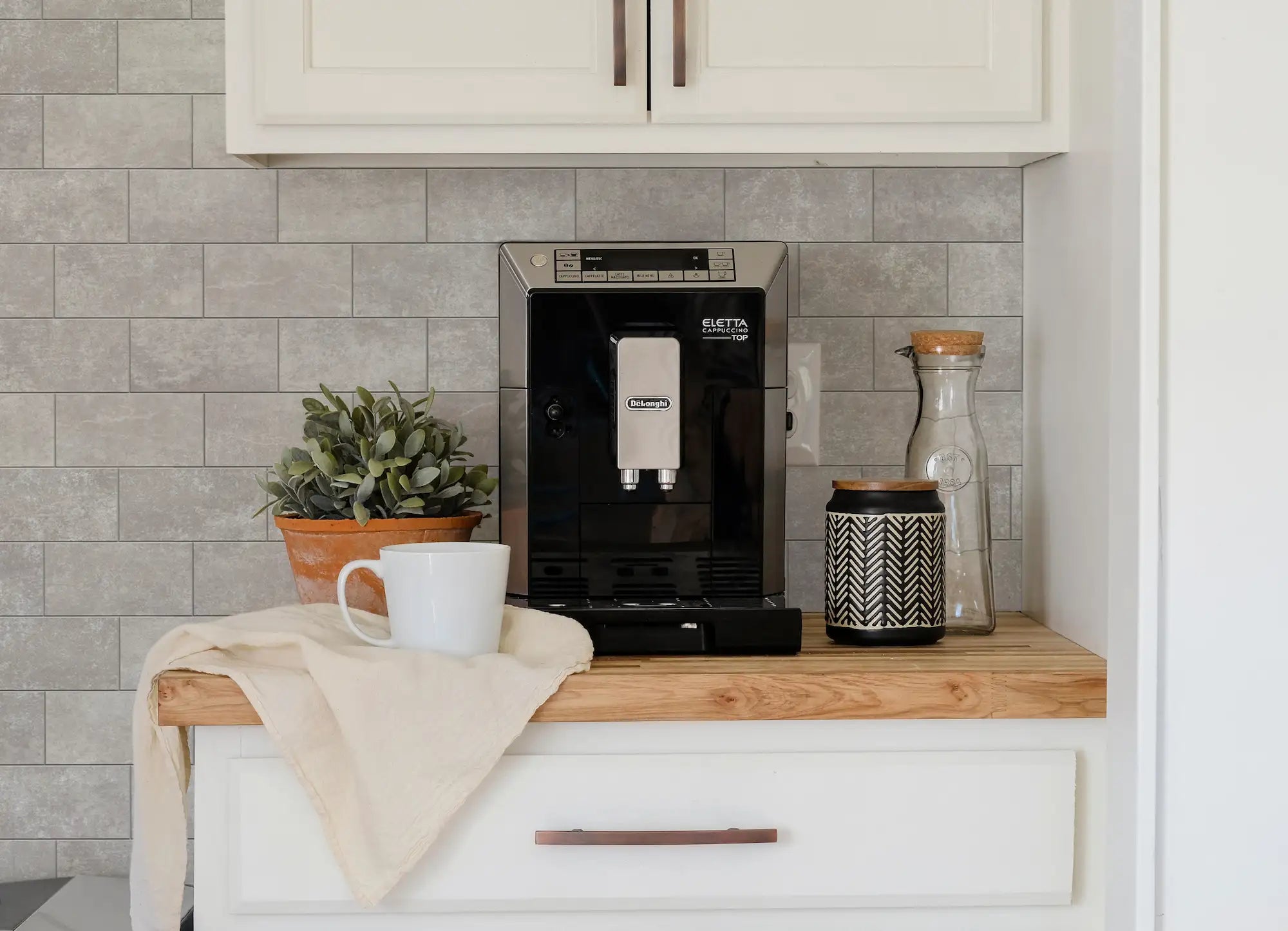 COLAMO Stone Gray Peel and Stick Subway Tiles Backsplash with Grout Look