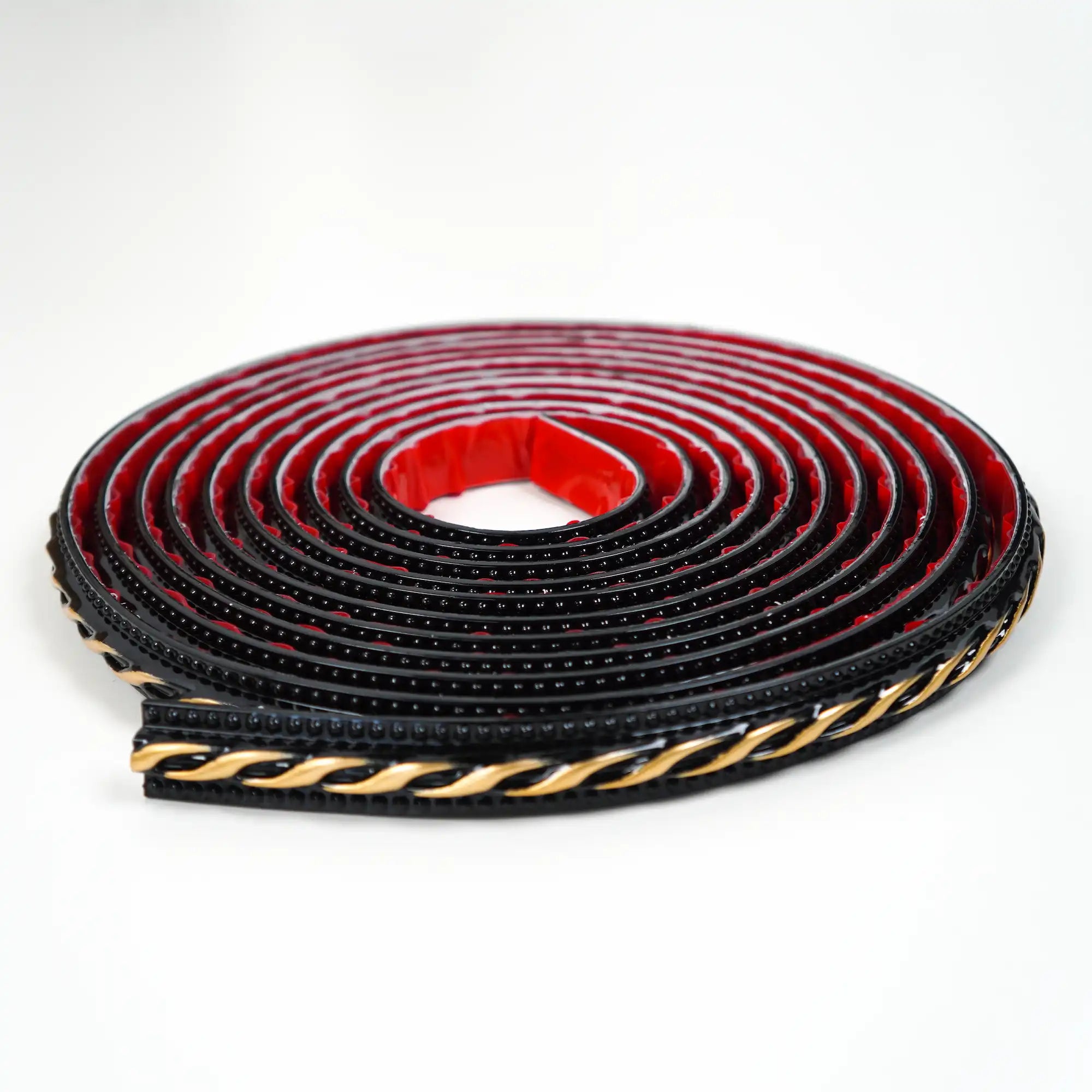 COLAMO Borde de moldura negro dorado Adhesivo para despegar y pegar Borde de zócalo Borde de azulejo