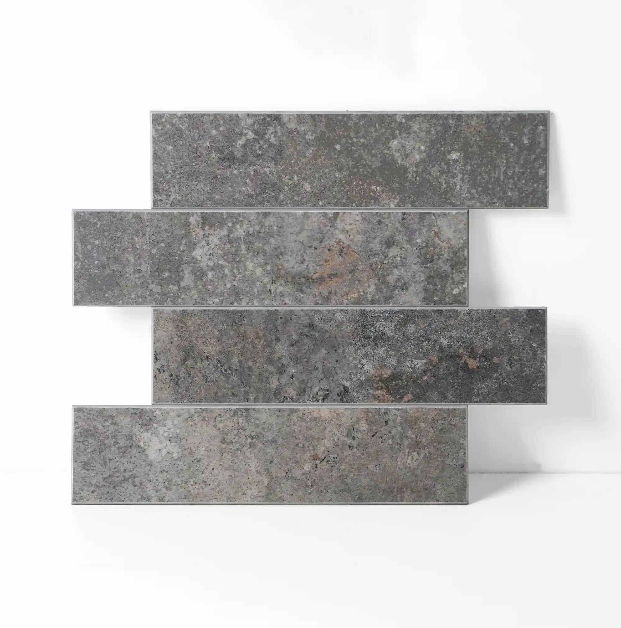 COLAMO Elongated Subway Tiles Peel & Stick Backsplash, Black Onyx