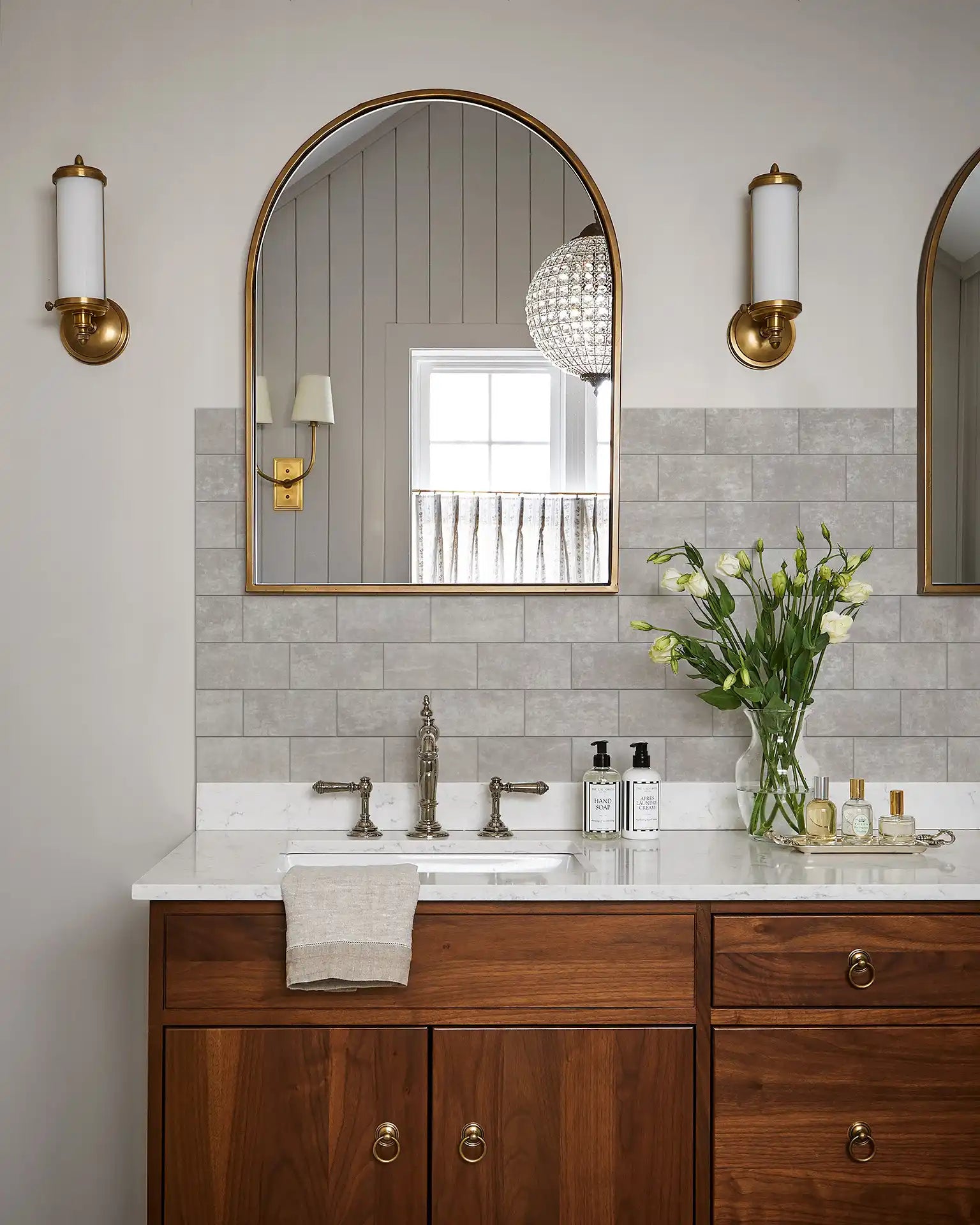 COLAMO Stone Gray Peel and Stick Subway Tiles Backsplash with Grout Look