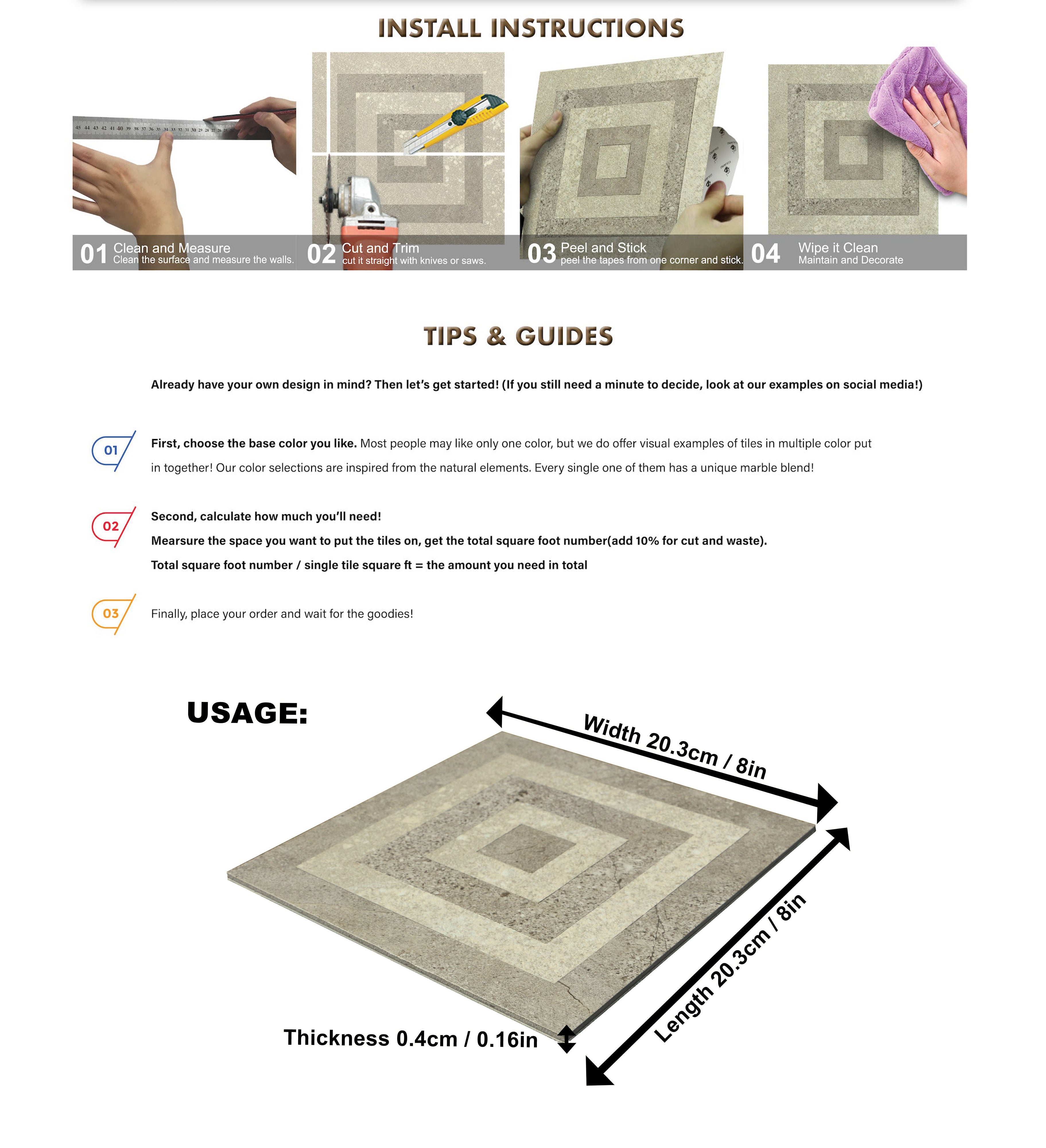 Rewind Self Adhesive DIY Backsplashes & Tiles, Arizona