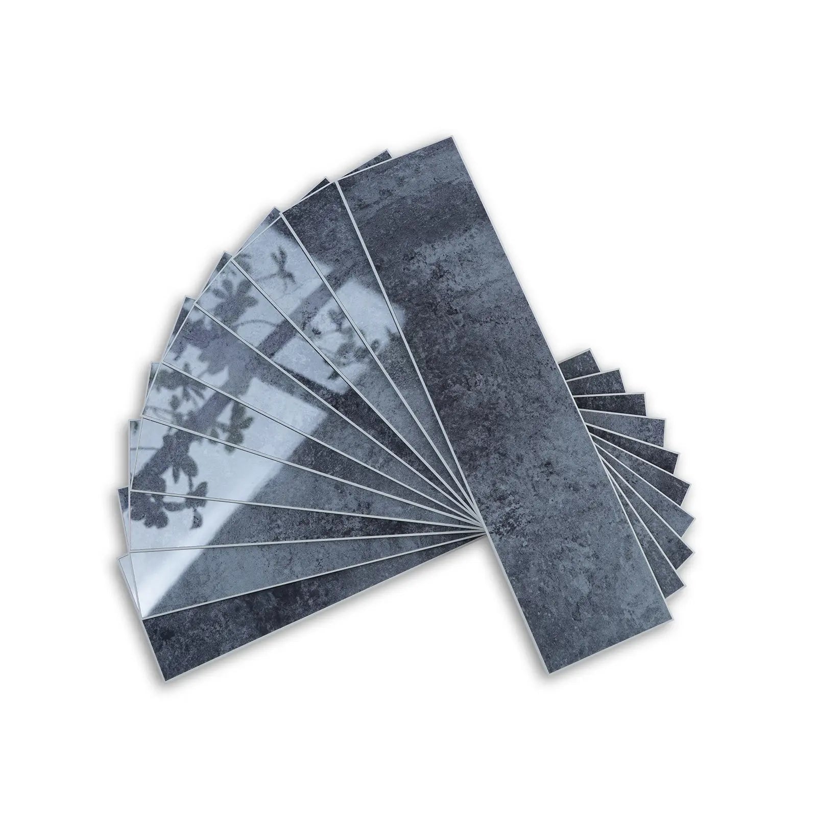 COLAMO Crystal Glossy Black Peel and Stick Backsplash Subway Tile