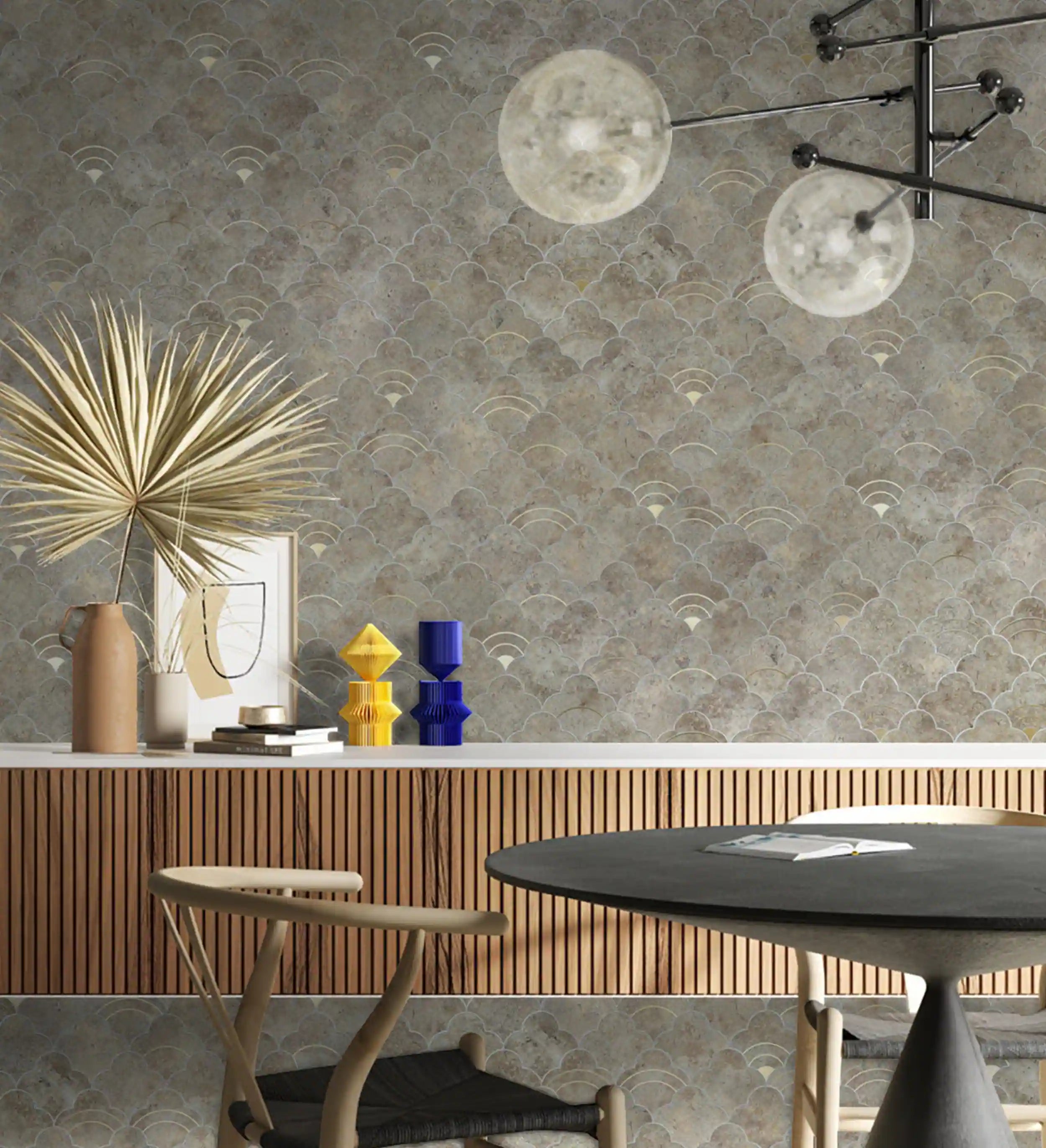 Carrelage mosaïque autocollant en fil nuage pour dosseret, or lever de soleil