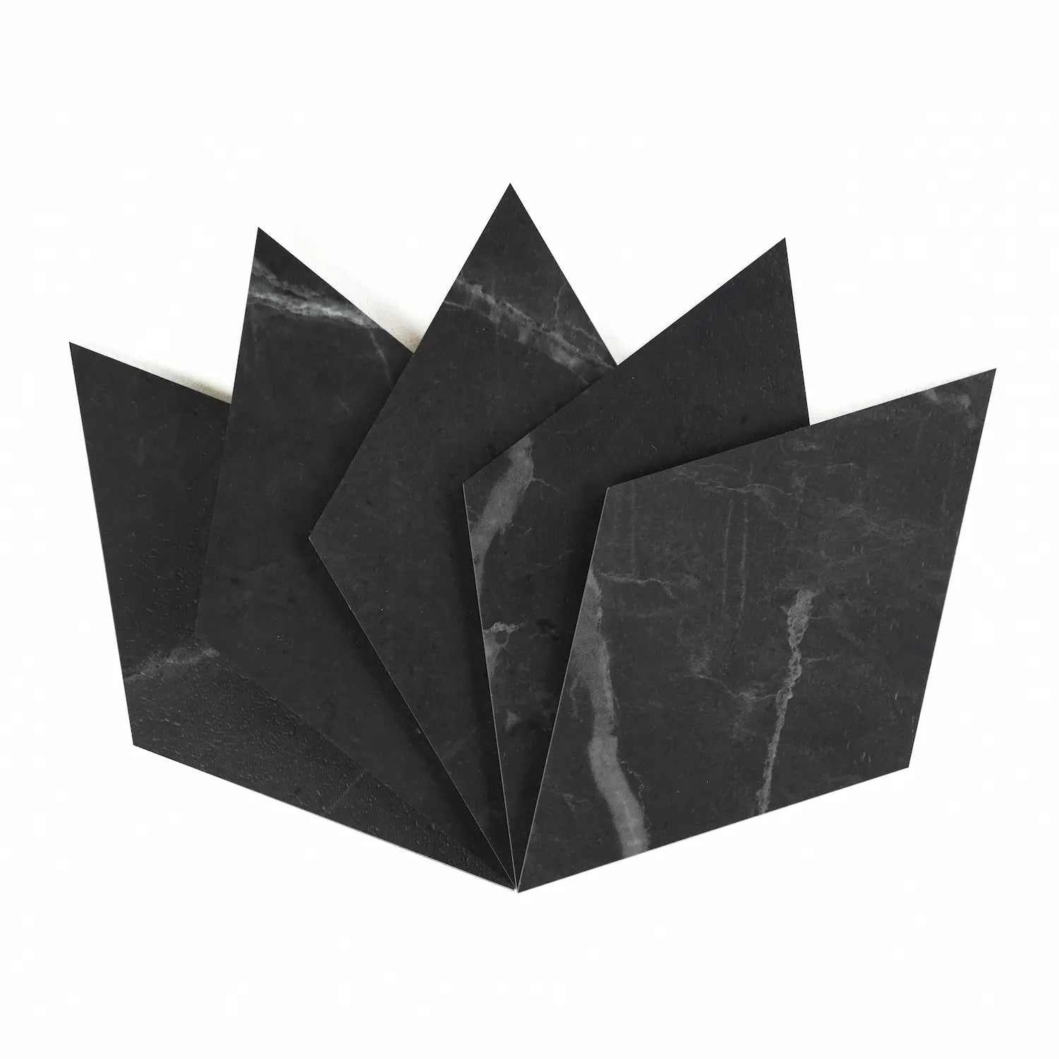 COLAMO Nero Marquina Diamond Tile Peel and Stick Backsplash & Accent Wall Tile