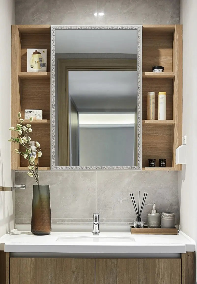 COLAMO Moulure de plinthe adhésive blanche chromée avec couronne, bordure de carrelage 