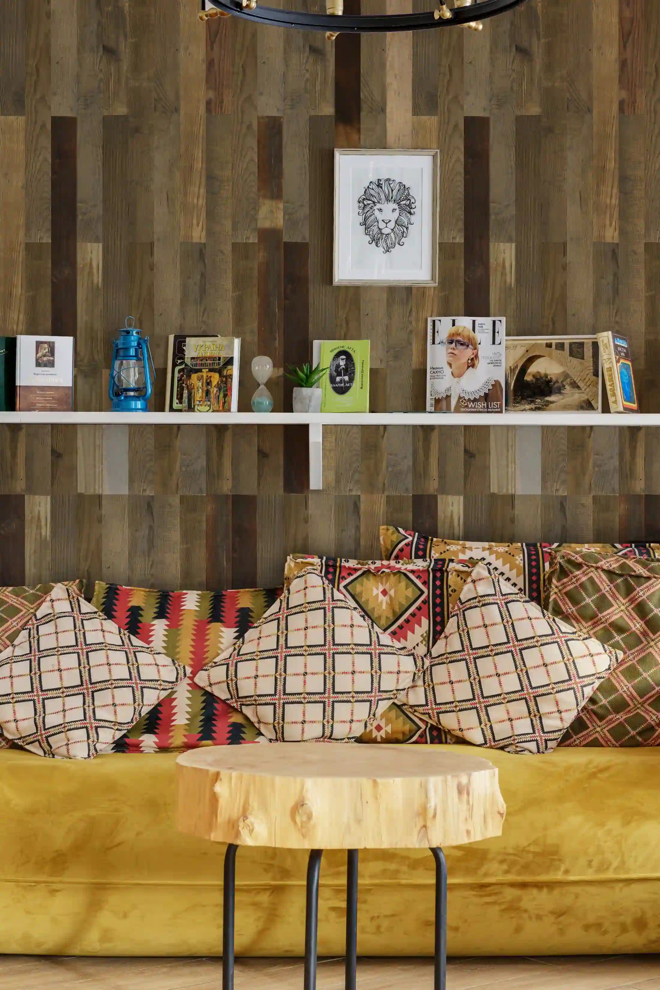 Planches autocollantes en bois recyclé COLAMO 3,54" x 35,43" pour murs 