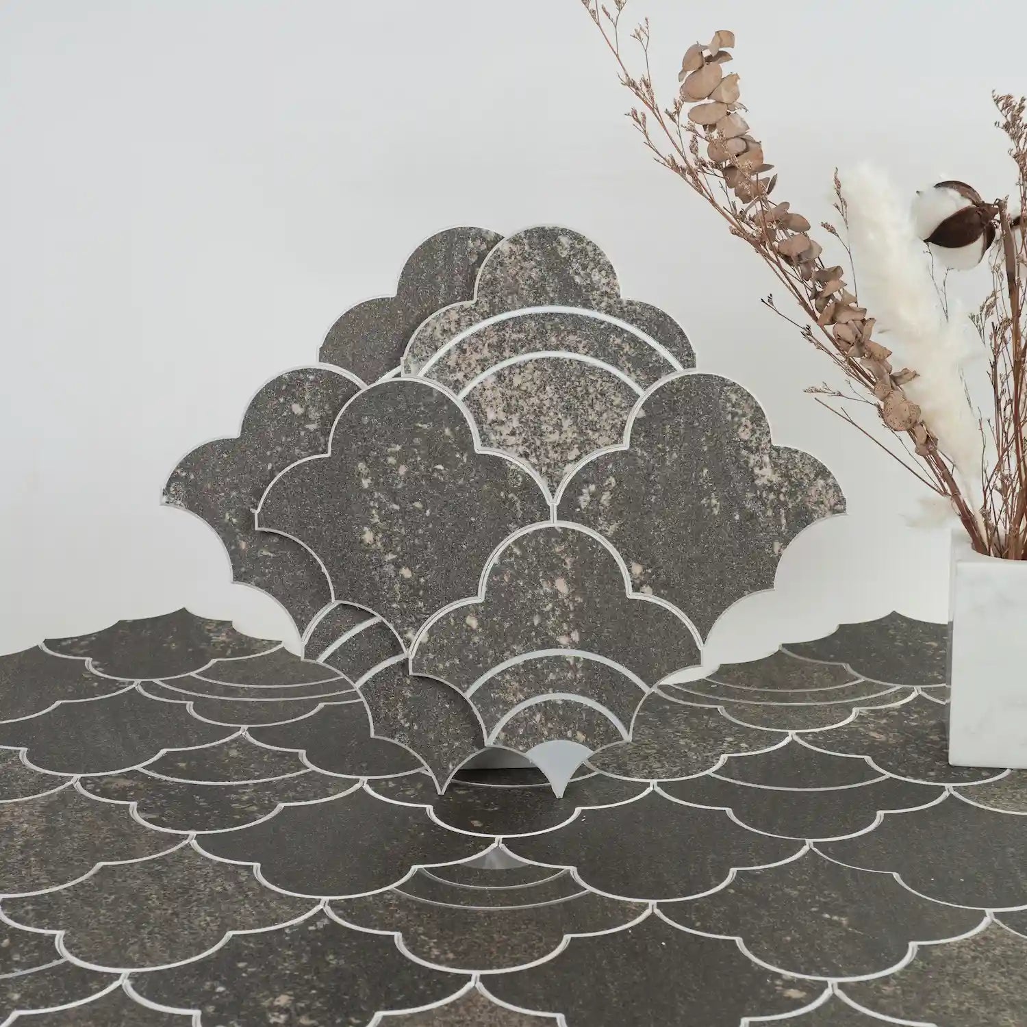 Cloud Yarn Mosaic Peel and Stick Tiles Backsplash, Galaxy Silver