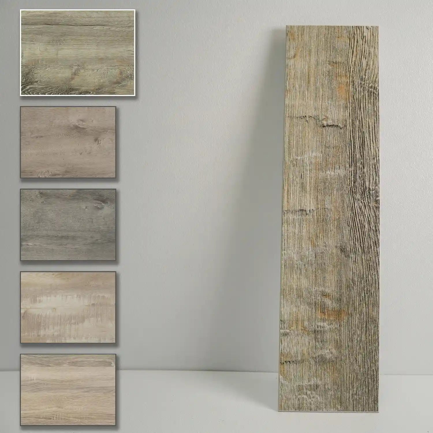 COLAMO Oak Weathered Wood Look Tiles Waterproof Thick Rigid Peel and Stick Backsplashes