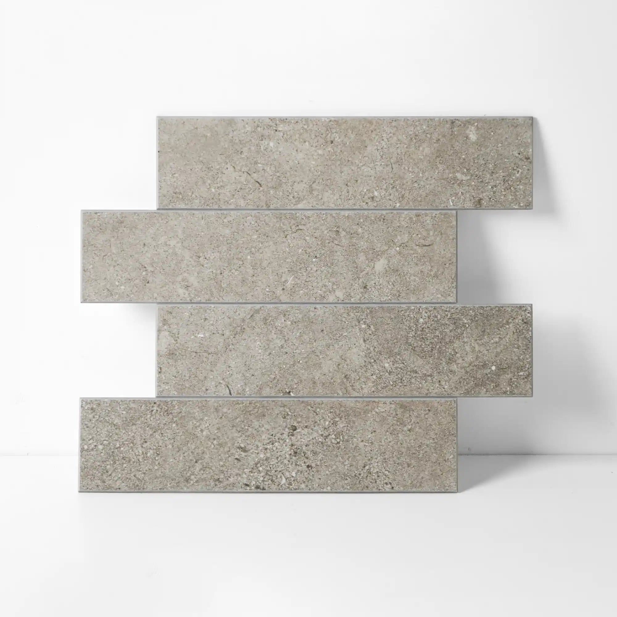 COLAMO Elongated Subway Tiles Peel & Stick Backsplash, Rock Gray