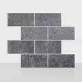 rustic charcoal slate subway peel and stick tile 12x12