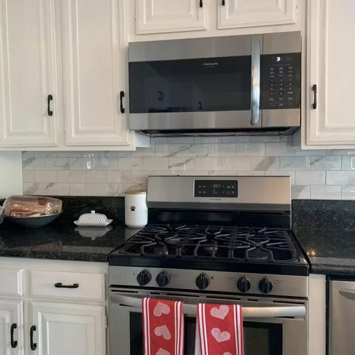 COLAMO Carrara Marble White Peel and Stick Backsplash Marble Tile Look Subway Tile for Kitchen Bathroom Dining Area