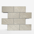 Luxe Subway Peel & Stick Tile - Beige Travertine - Dark Grout - 12"x12"