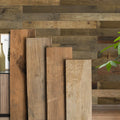 Planches autocollantes en bois recyclé COLAMO 3,54" x 35,43" pour murs 